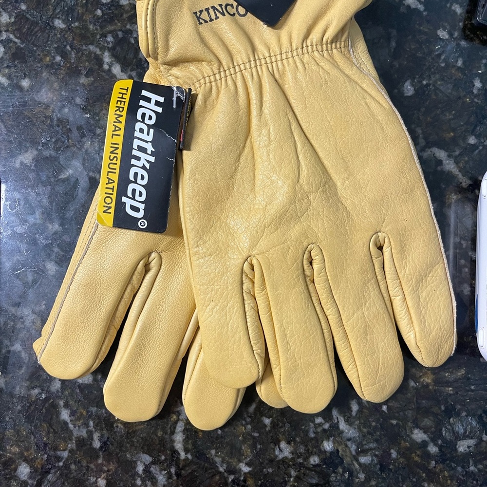 Kinco Men's Insulated Leather Gloves - Tan